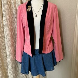 Jessica Howard Pink and Black Tailored Blazer